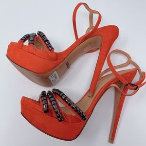 Schutz Orange  sandals. Size 8 (NEW)